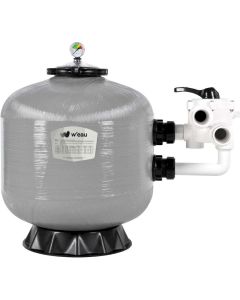 W'eau Filtre à sable SPP-650 en polyester renforcé à vanne latérale 16 m3