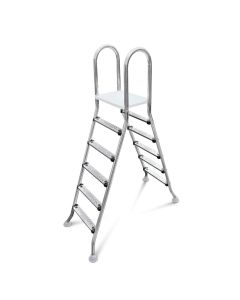W'eau Échelle de piscine double en inox 2 x 5 marches AISI 304