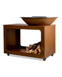 BASTE Island 80 brasero barbecue multifonctionnel en acier Corten