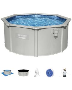 Bestway Hydrium Alderney piscine hors-sol ronde en acier Ø300 x 120 cm