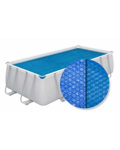 Bestway bâche à bulles rectangulaire 732 x 366 cm bleue pour piscine