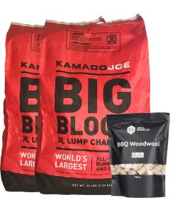Grill Fanatics kamado Joe Big Block charbon de bois et allume-feux