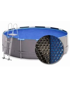 W'eau bâche à bulles ronde pour piscine Ø 549 cm noir et bleu