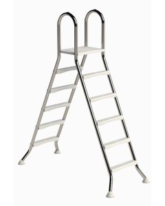 IDEAL échelle de piscine en inox pour piscine hors-sol 2 x 5 marches AISI 304