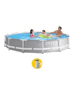 Intex Prism Frame piscine hors-sol ronde Ø 366 x 76 cm avec pompe de filtration