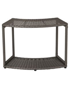 Étagère de rangement pour spa gonflable rond en aspect rotin