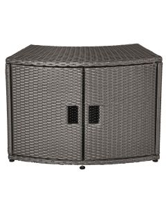 Meuble de rangement pour spa gonflable rond aspect rotin