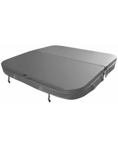 W'eau couverture de spa carrée 230 x 230 cm grise avec rayon de 18 cm