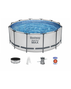 Bestway Steel Pro MAX piscine hors-sol tubulaire ronde 366 x 122 cm avec pompe et accessoires