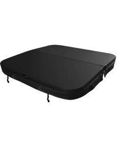 W'eau couverture de spa carrée 200 x 200 cm noire avec rayon de 18 cm