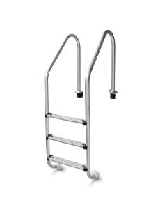W'eau Échelle de piscine inox AISI 316 à 3 marches pour piscine enterrée