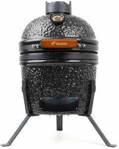 BASTE Barbecue kamado mini 13" noir en céramique compacte pour balcon