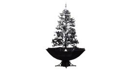 Sapin de Noël Simulation chute de neige - Noir - 170cm