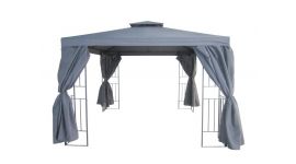 Borneo pavillon de jardin 3 x 3 mètres gris Pure Garden & Living