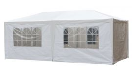 Tente de réception de base 3x6 mètres blanc avec parois latérales Pure Garden & Living
