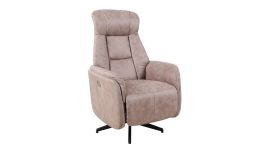 Heuts fauteuil relax Dylan beige inclinable avec repose-pieds