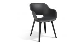 Chaise de jardin Allibert "Akola" - anthracite (par 2 pièces)