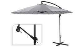Parasol Shanghai Gris rond Ø 300 cm