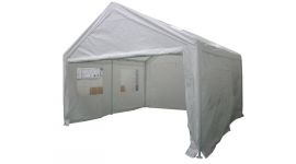 Tente de réception 4x4 mètres blanc avec parois latérales Pure Garden & Living