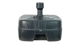 Pied de parasol anthracite en plastique robuste à remplir d'eau ou de sable