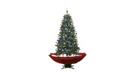 Sapin de Noël Simulation chute de neige - Rouge 170cm