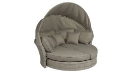 Îlot lounge & lit lounge "Savanna" - Mix Nature Beige/Gris - Pure Garden & Living