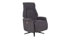 Fauteuil relax Dean gris pour un confort d'assise optimal