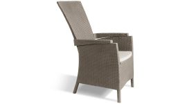 Chaise inclinable Allibert Vermont cappuccino - 64 x 68 x 107