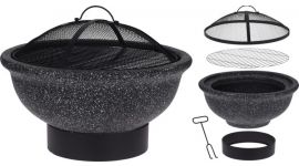 Brasero de jardin avec grille de cuisson Ø 49 x 34 cm