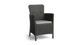 Allibert Miami chaise de jardin graphite - 62 x 60 x 89