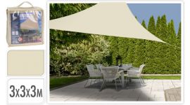 Voile d'ombrage 3x3x3 Triangle Écru