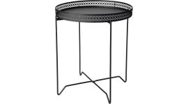 Ambiance Table d'appoint ronde noire de Ø 40 cm