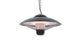 Sunred Sirius 2100 chauffage de terrasse suspendu noir avec éclairage LED