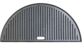 BASTE Plaque de cuisson demi-lune réversible en fonte pour kamado 18 pouces