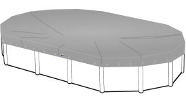 Bâche de protection pour piscine ovale 640 x 360 cm