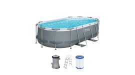 Bestway Power Steel piscine hors-sol ovale 427 x 250 x 100 cm avec pompe de filtration et accessoires