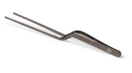 Yakiniku pince de barbecue courbée en acier inoxydable