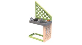Smoby cuisine d'été pour maisonnette avec accessoires de barbecue