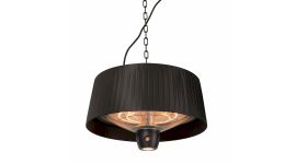 Sunred Artix Bright 1500 chauffage de terrasse suspendu noir avec éclairage LED