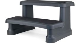 W'eau escalier de spa antidérapant gris pour entrée et sortie sécurisées