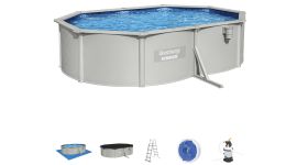 Bestway Hydrium Jersey piscine hors-sol ovale en acier 500 x 360 x 120 cm