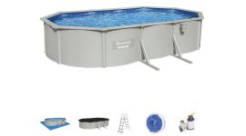Bestway Hydrium Jersey piscine hors-sol ovale en acier 610 x 360 x 120 cm