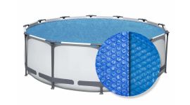Bestway Bâche à bulles ronde pour piscine hors-sol Ø 488 cm bleue