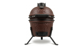BASTE Barbecue kamado mini 13 pouces en céramique brun chocolat