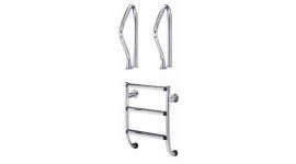 IDEAL Échelle de piscine 2 marches en inox AISI 316 en 2 parties