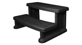 Marchepied de spa noir universel pour spas ronds et carrés
