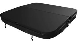 W'eau couverture de spa carrée 210 x 210 cm noire avec rayon de 18 cm