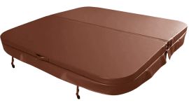 W'eau couverture de spa carrée 230 x 230 cm marron avec rayon de 18 cm