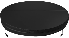W'eau couverture de spa ronde ø200 cm en vinyle noir isolante