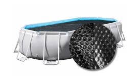 W'eau Premium bâche à bulles ovale noire pour piscine 610 x 370 cm